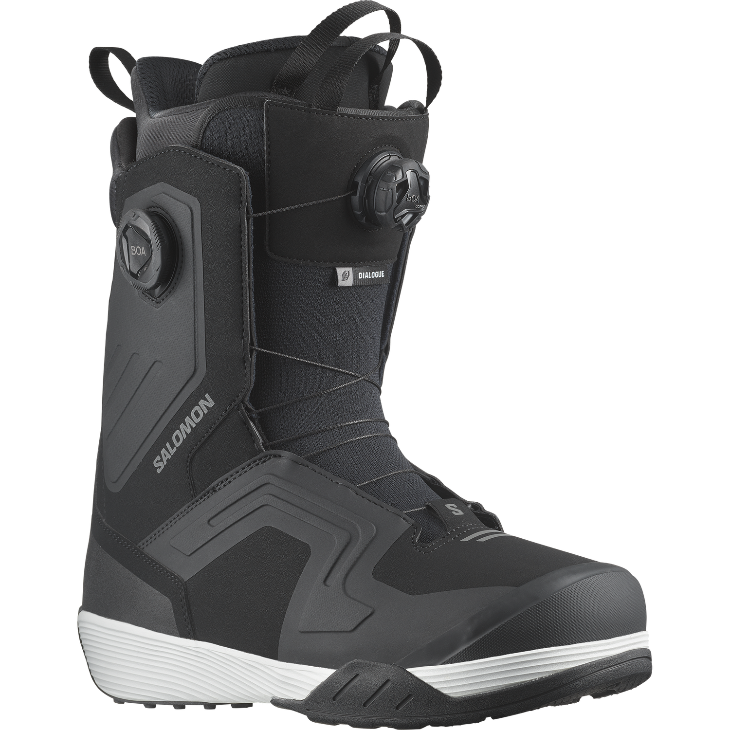 Salomon Dialogue Dual BOA Wide Snowboard Boots - 2024, Size: 27, Color: Black