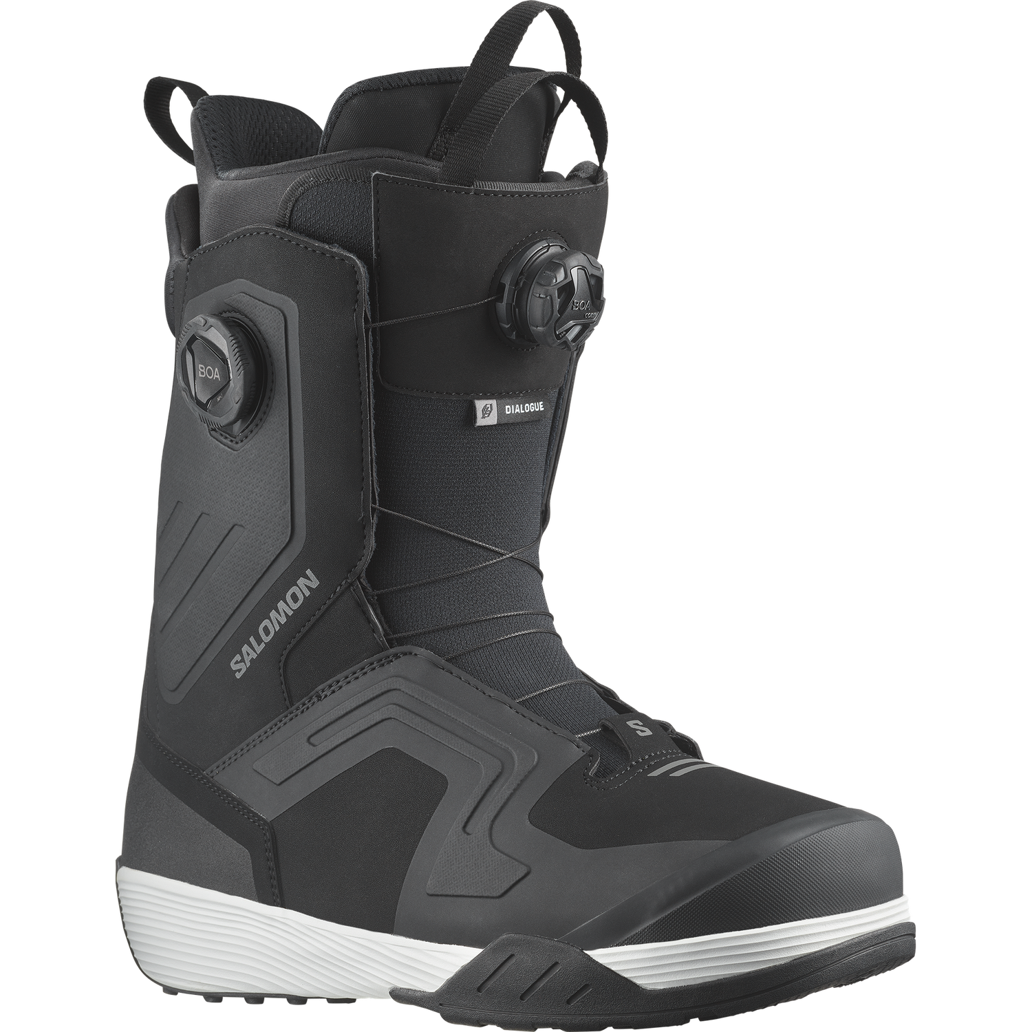 Salomon Dialogue Dual BOA Snowboard Boots - 2024, Color: Black, Size: 29.5