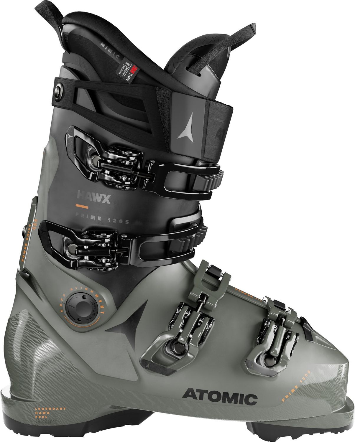 Atomic Hawx Prime 120 S GW Ski Boots 24/25, Size: 25/25.5, Color: Army Green/Black/Orange
