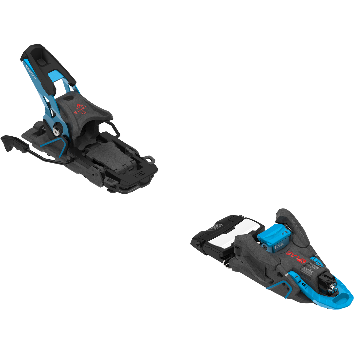 Salomon S​/Lab Shift MNC 13 Alpine Touring Ski Bindings 2024, Color: Black/Blue, BRAKE WIDTH: 90mm