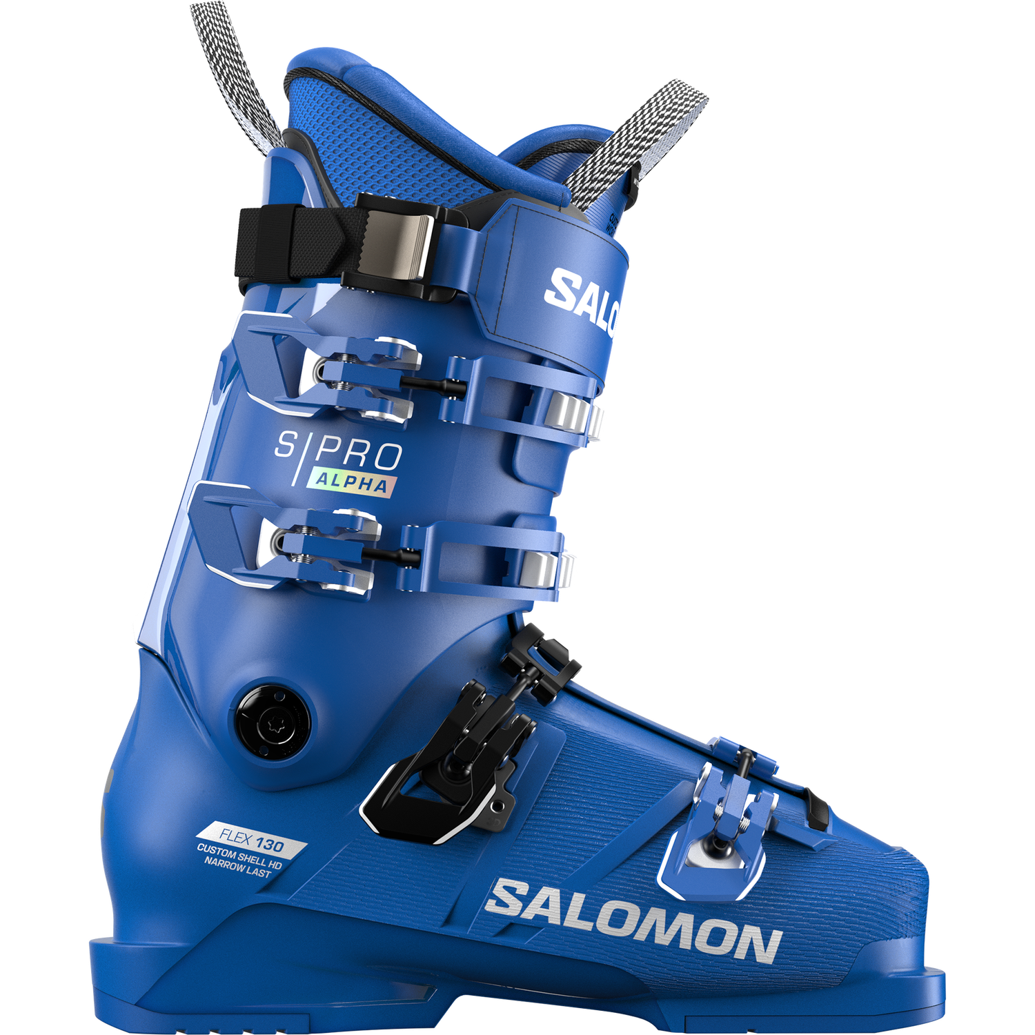 Salomon S/PRO ALPHA 130 Ski Boots, Color: Race Blue/White, Size: 26/26.5