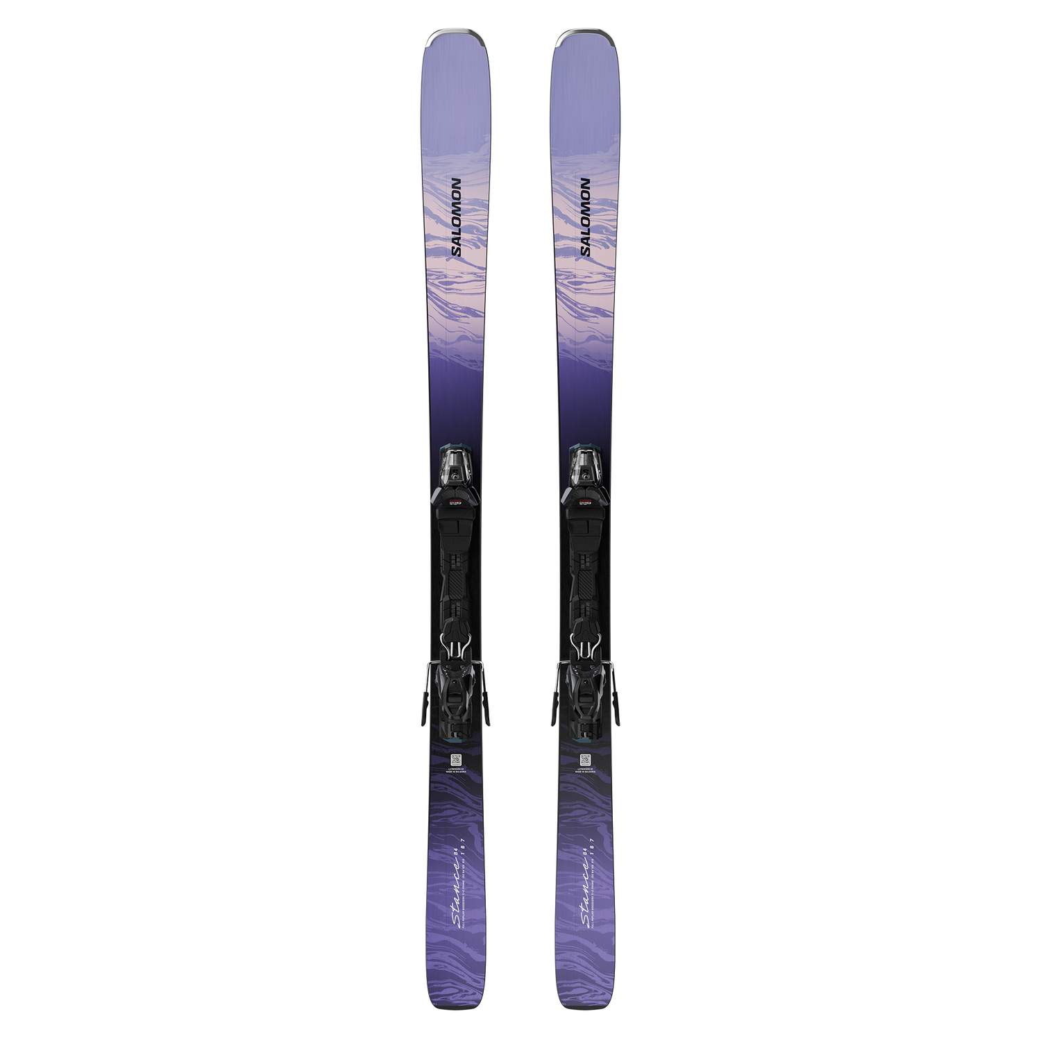 Salomon Stance W 84 Skis + M11 GW L90 Bindings 2026, Color: Sweet Lavender/Bleached Denim/Fairy, Size: 151