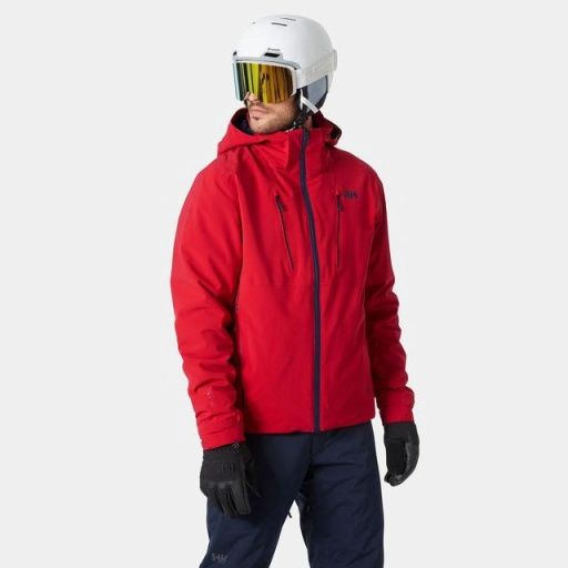 Helly Hansen Alpha 4.0 Men&#39;s Ski Jacket, Color: Red, Size: XL