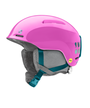 Smith Glide Jr. Mips Helmet, Color: Vivid Pink Hearts, Size: YXS (48-52CM)