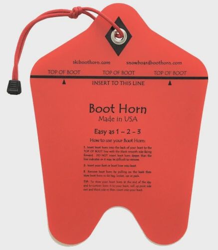 Ski Boot Horn, Color: Red