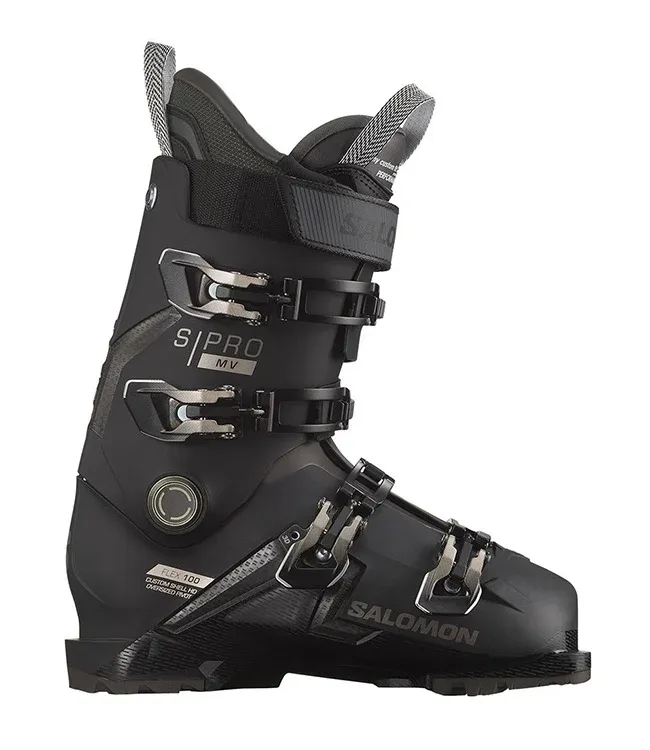 Salomon S/Pro MV 100 Ski Boots 2024/25, Color: Black/Titanium, Size: 24/24.5