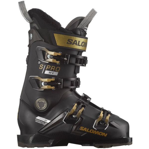 Salomon S/Pro MV 90 W Ski Boots 2024/25, Color: Black/Gold, Size: 22/22.5