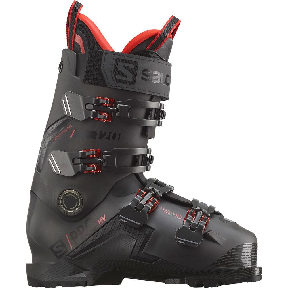 Salomon S/Pro HV 120 GW Ski Boots, Color: Belluga Metallic/Red Metallic, Size: 28/28.5