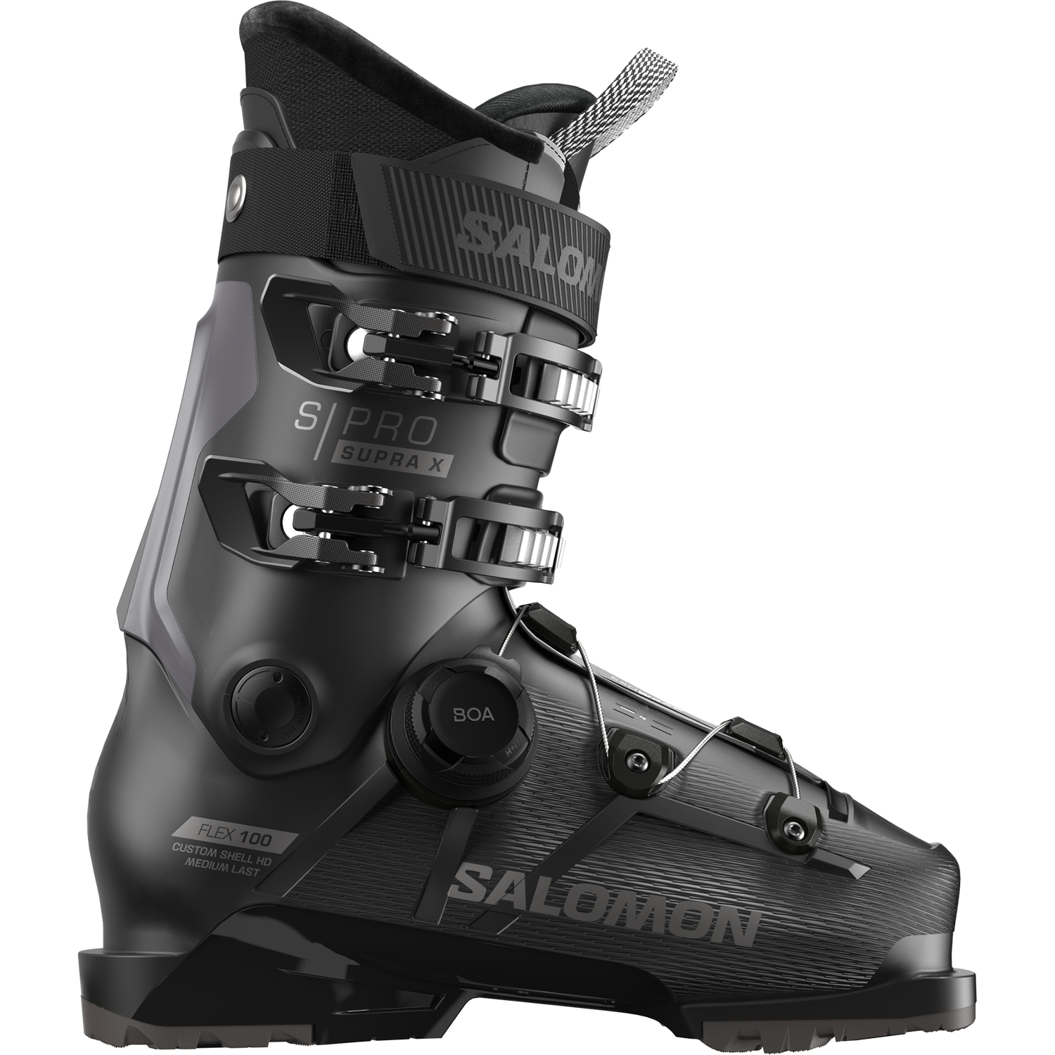 Salomon Alp. Boots S/Pro Supra Boa X100 Ski Boots 2024/25, Color: Black, Size: 25/25.5