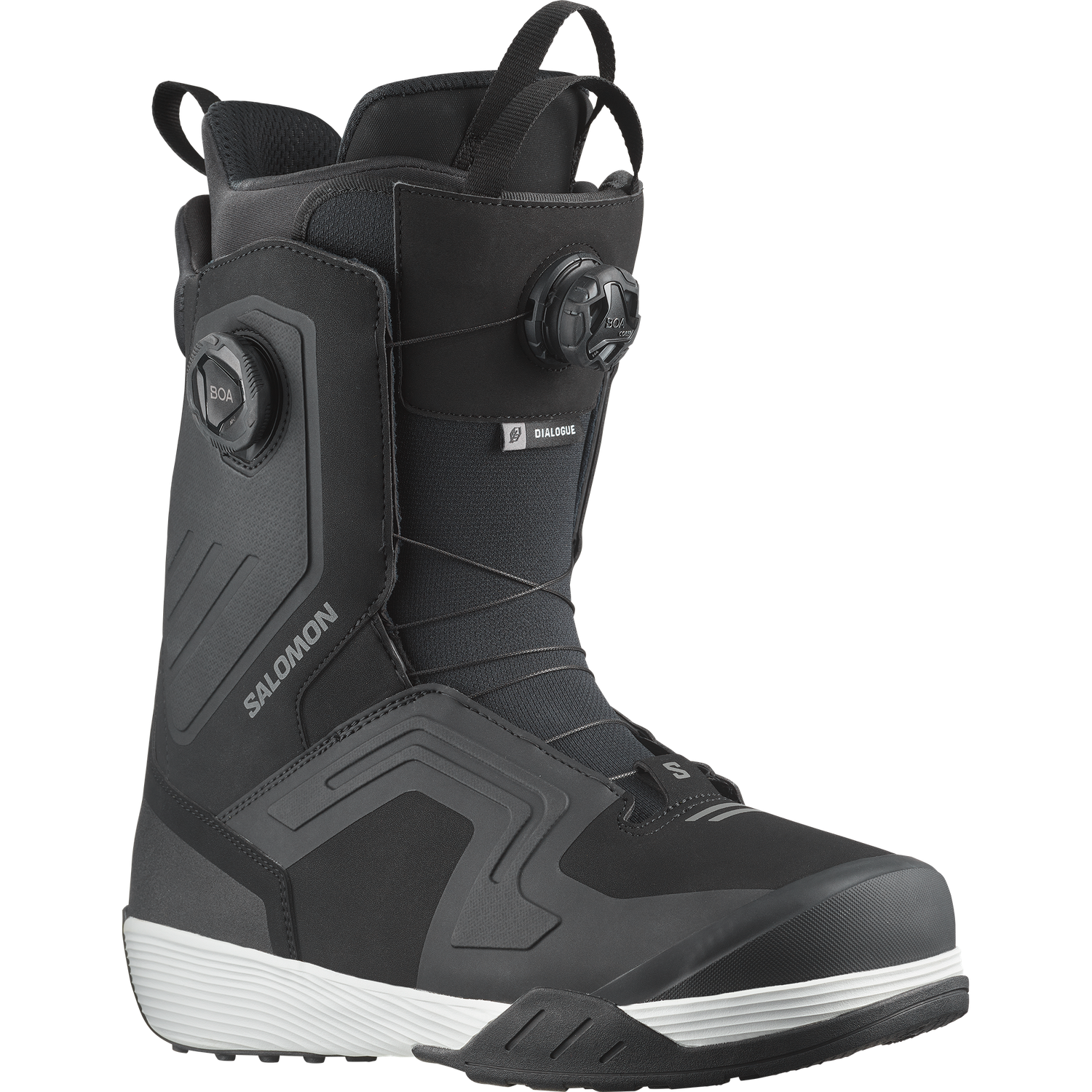 Salomon Dialogue Dual BOA Snowboard Boots - 2024, Color: Black, Size: 29.5