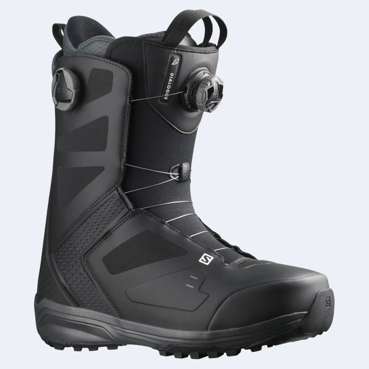 Salomon Dialogue Dual BOA Snowboard Boots - 2023, Color: bk/bk/magnet, Size: 26