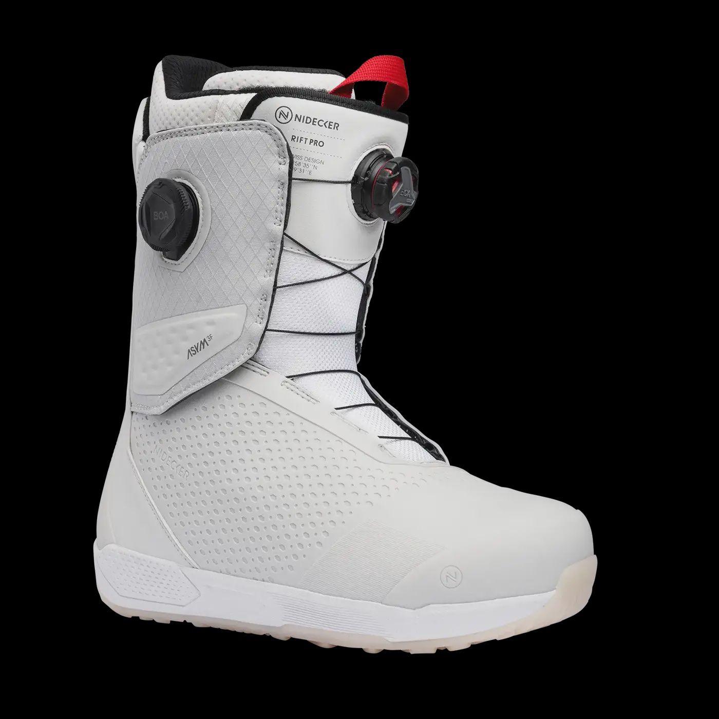 Nidecker Rift Pro Mens Snowboard Boots, Color: White, Size: 9.5