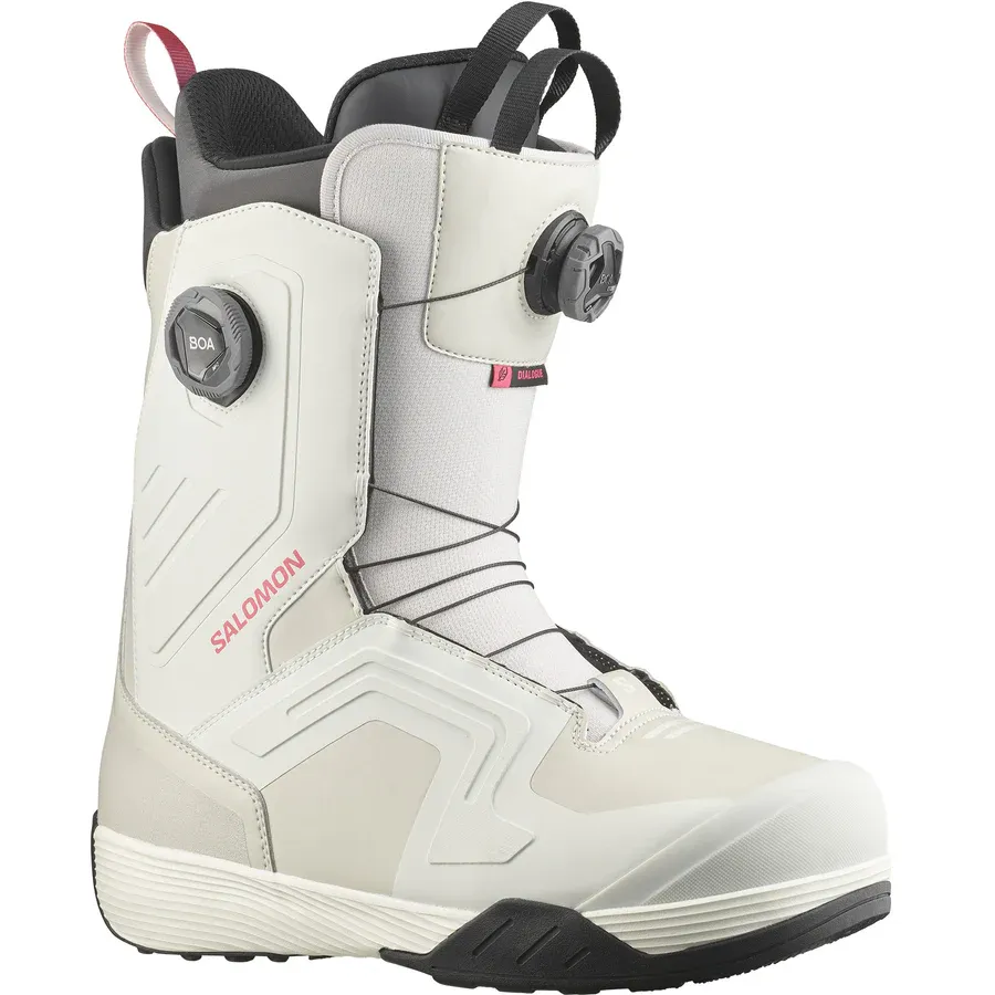 Salomon Dialogue Dual BOA Team Snowboard Boots, Color: White, Size: 25.5