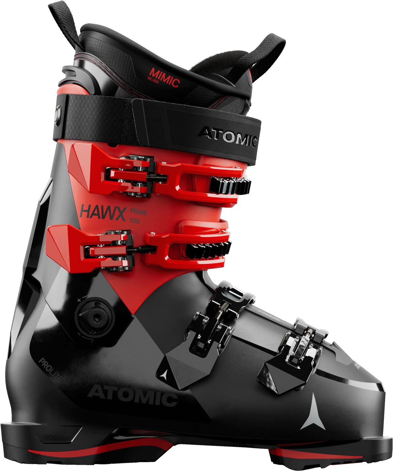 Atomic Hawx Prime 100 Ski Boots 2026/27, Color: Black/Red, Size: 25.5