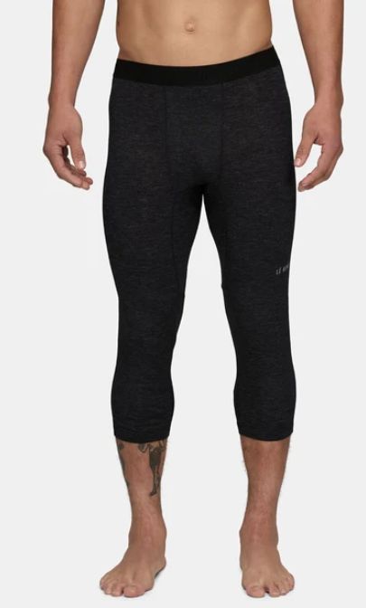 Base Layer Core Lightweight 3/4 Bottom, Color: Black, Size: Medium