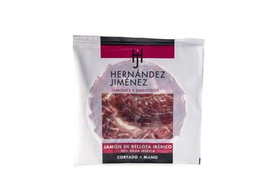 Hand-sliced · 50% Iberian acorn-fed ham · 5×100 g packs
