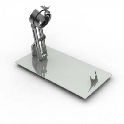 Soporte jamonero profesional Saigo S-HB8 · acero inoxidable, giratorio 360°, plegable
