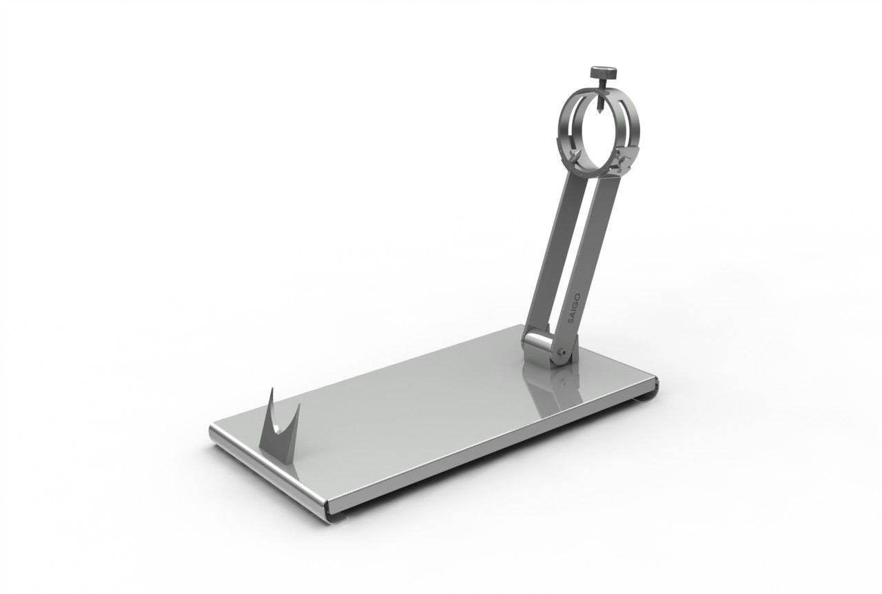 Soporte jamonero profesional Saigo S-HB3-BG · acero, giratorio 360°