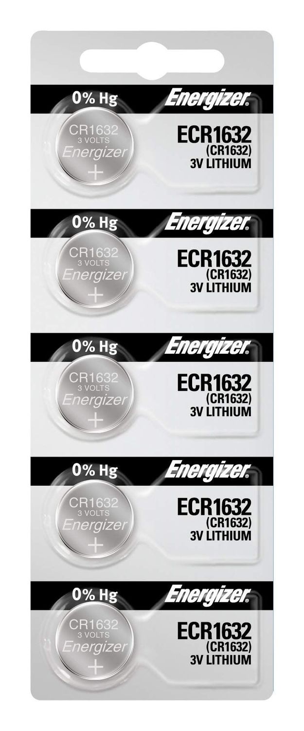 Energizer ECR1632/ Lithium 3V Battery. 1 Tear Strip of 5 Batteries