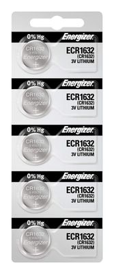 Energizer ECR1632/ Lithium 3V Battery. 1 Tear Strip of 5 Batteries
