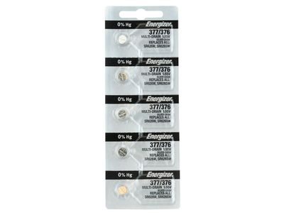 Energizer 377-376 silver oxide button, 5pc TS