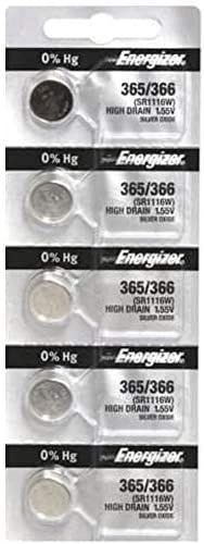 Energizer 365-366 silver oxide button, 5pc TS