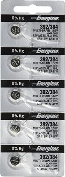 Energizer 392-384 silver oxide button, 5pc TS