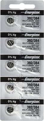 Energizer 392-384 silver oxide button, 5pc TS