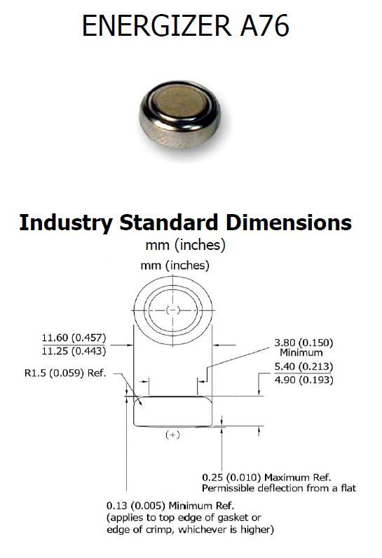 Energizer A76/ LR44/ 303/ 357 Bulk Tray of 100 Batteries