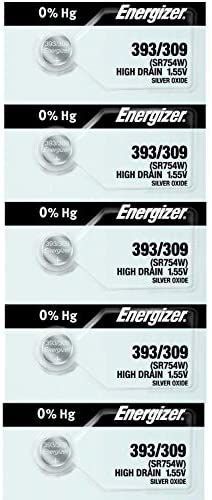 Energizer 393-309 silver oxide button, 5pc TS