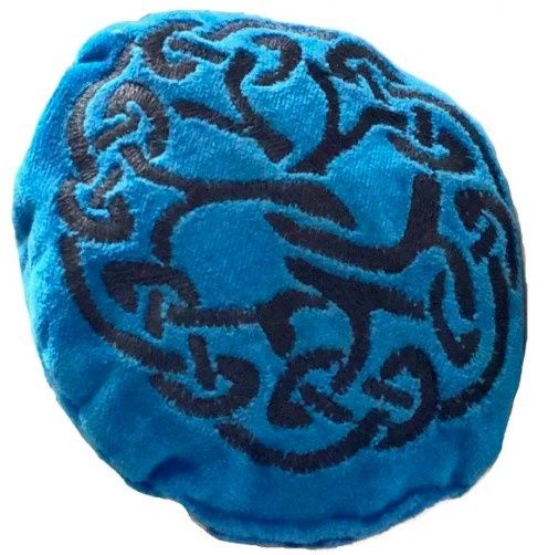 Blue Velvet Stone Cushion with Celtic Design - Last 2!