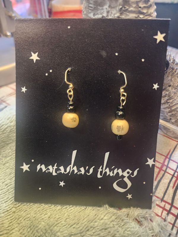 Chinese Inspired Wooden Earrings