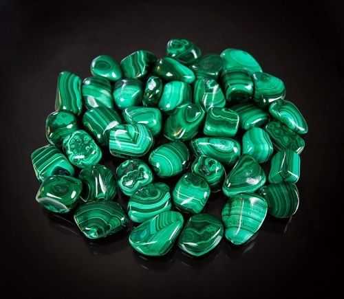 Malachite, Green Tumbled 1 Ounce