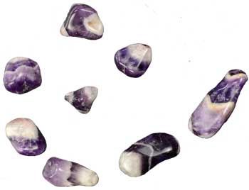 Chevron Amethyst, Tumbled, 1 Ounce