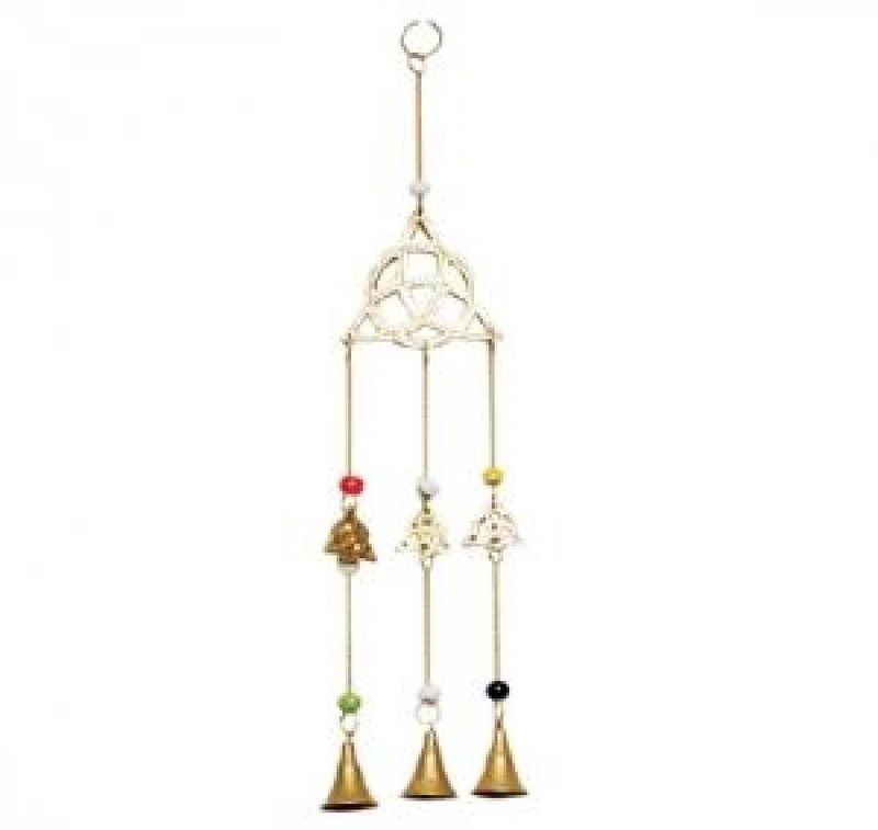 Triquetra Wind Chime in Brass