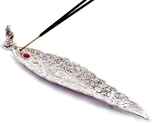 Aluminum Ganesh Incense Stick &amp; Cone Burner 12 inches long