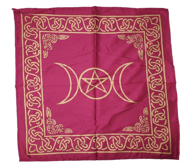 Pink Triple Moon altar cloth