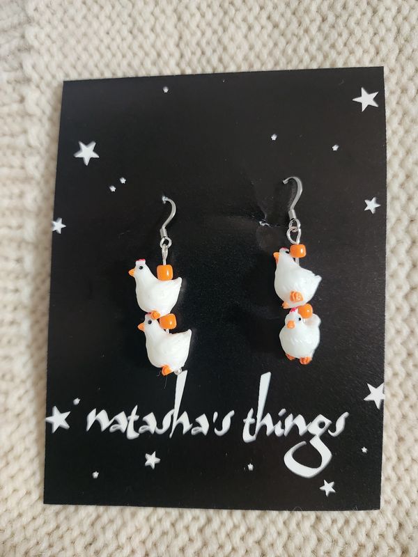 Chicken Earrings