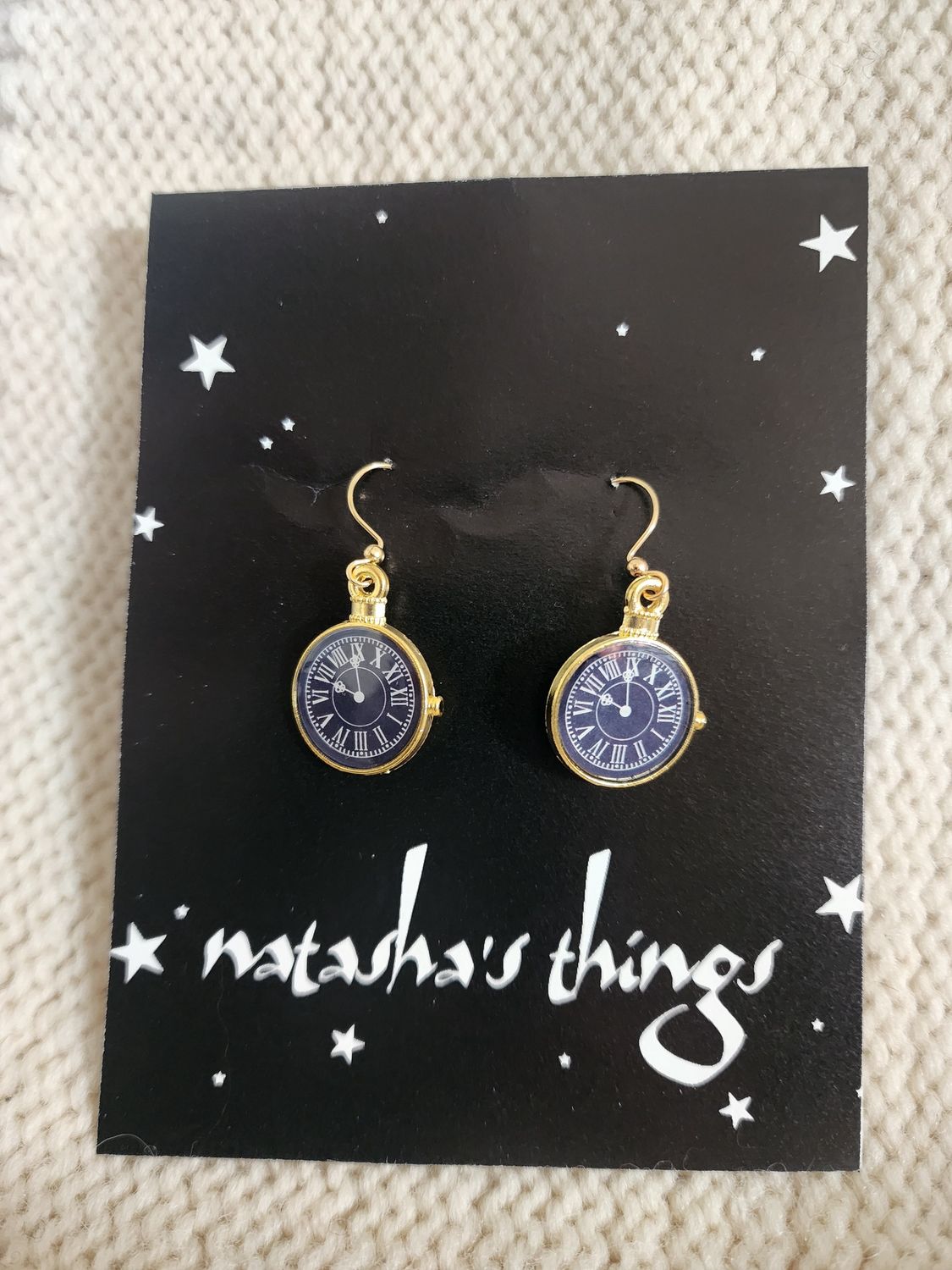 Clock Face Earrings