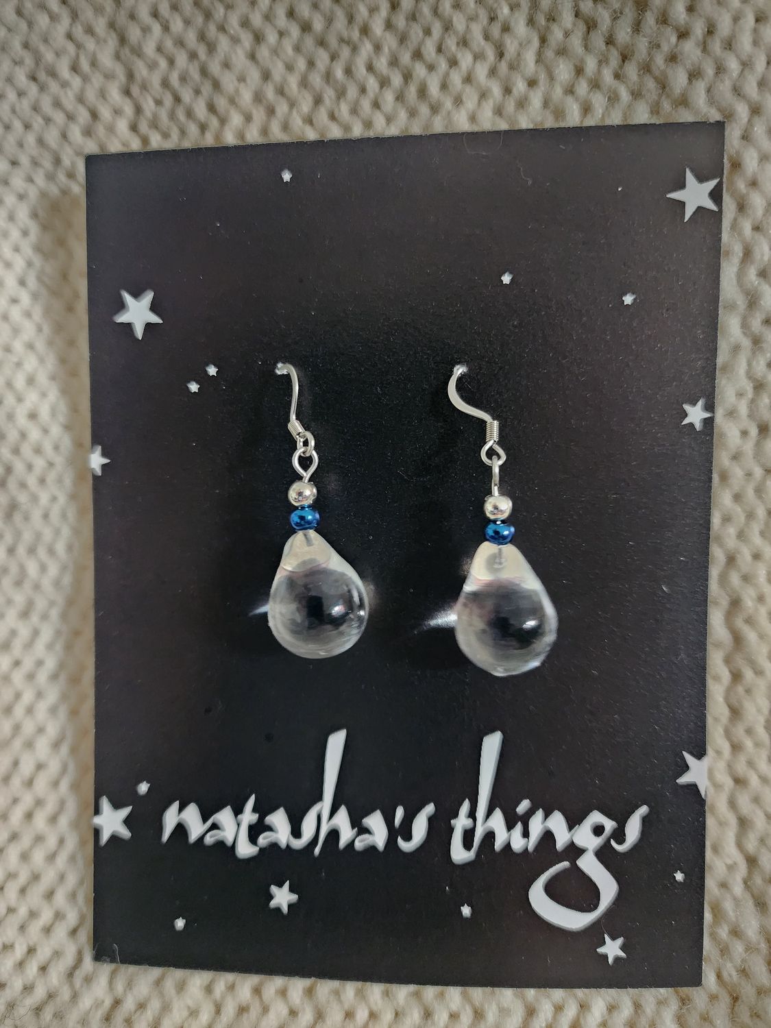 Crystal Drop with Blue Accents Earrings