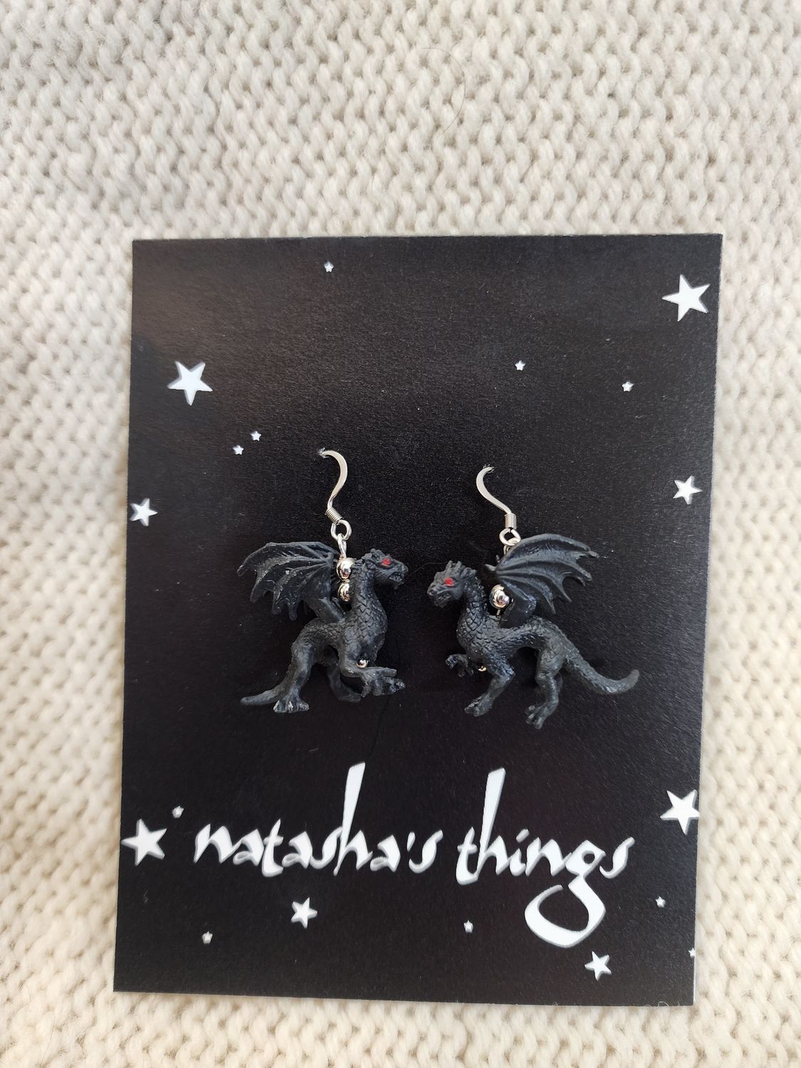 Black Dragon Earrings
