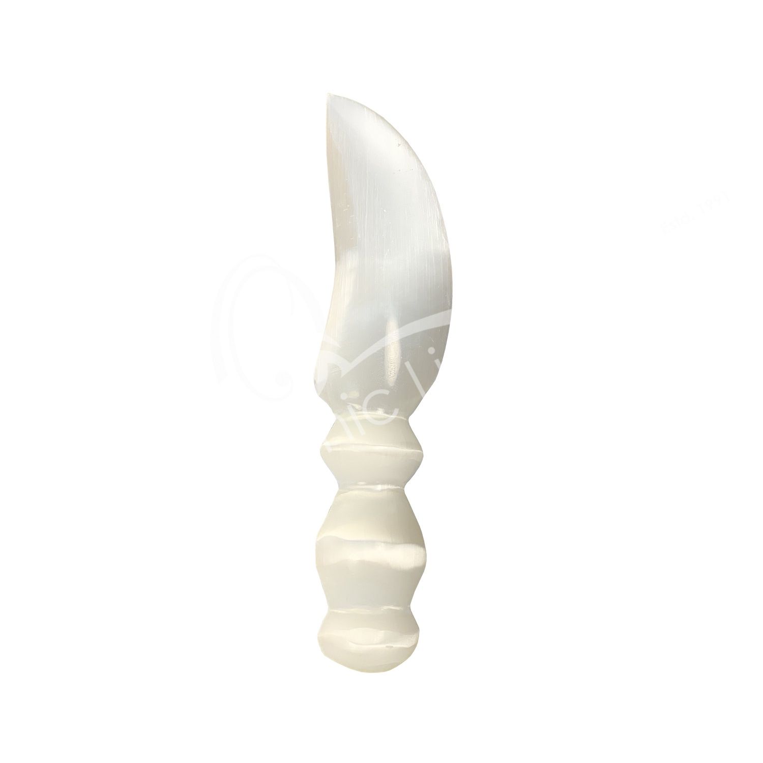 Selenite Crescent athame 6 inch