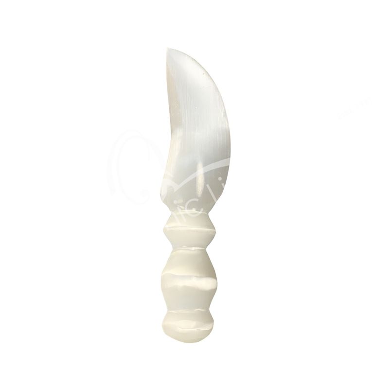 Selenite Crescent athame 6 inch