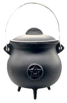 Cast Iron Cauldron with Lid, 8 inches