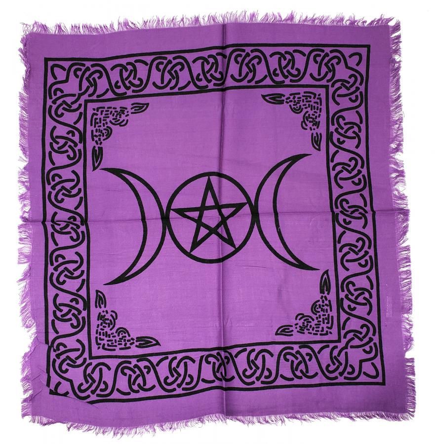 Triple Moon altar cloth - purple