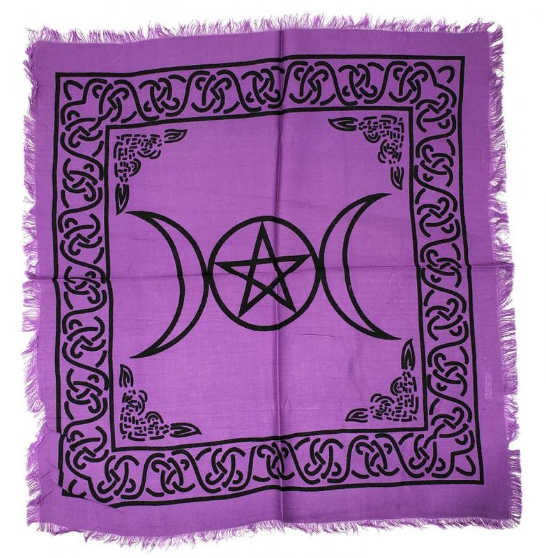 Triple Moon altar cloth - purple