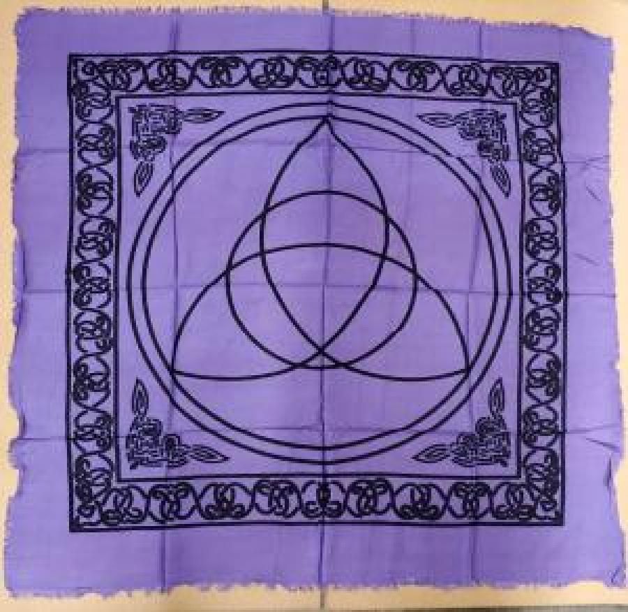 Purple Triquetra altar cloth