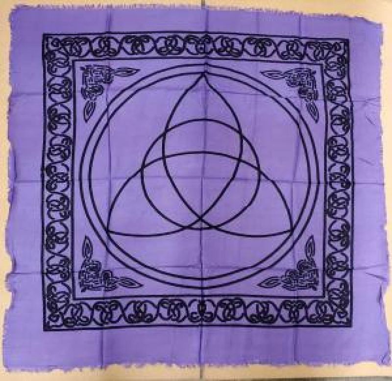 Purple Triquetra altar cloth