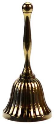 Brass Hand Bell with Scalloped Body