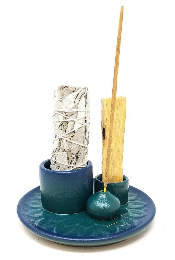 Ceramic Burner for bundles, palo santo, or stick incense